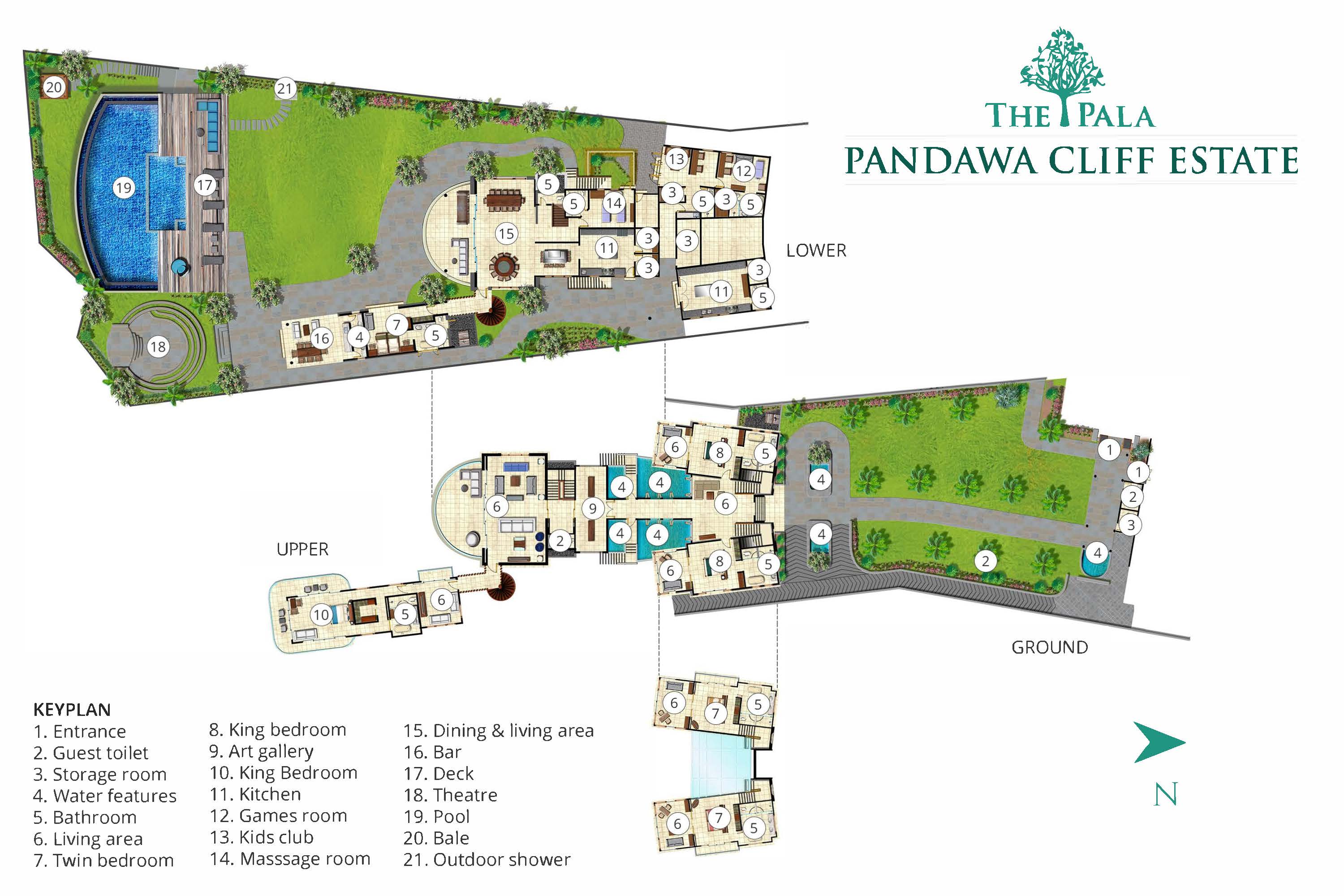 Pandawa Cliff Estate - The Pala Floorplan